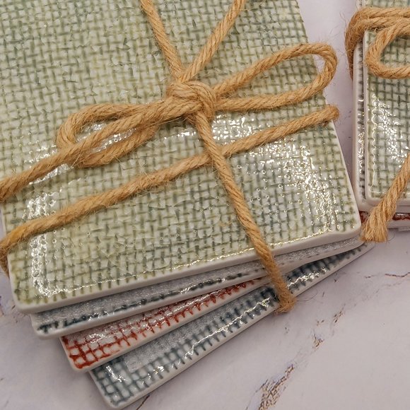 Coasters 4 pieces/By Creative CO-OP NWT - Picture 1 of 3